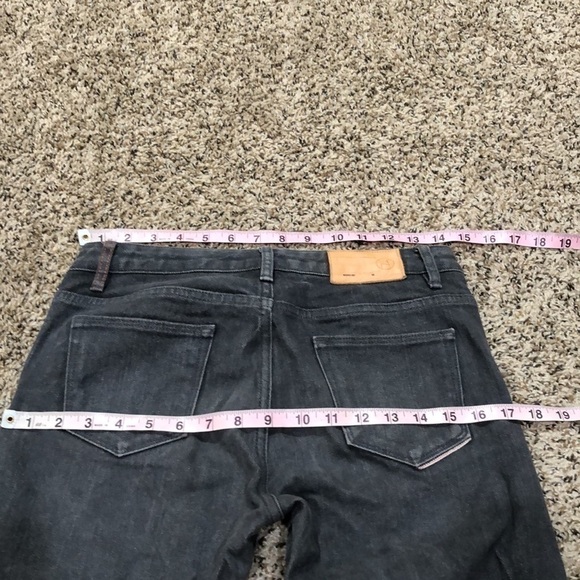A Doublewood Project Skinny Jeans Size 25 Dark Gray High Waisted Raw Selvedge - Picture 6 of 11